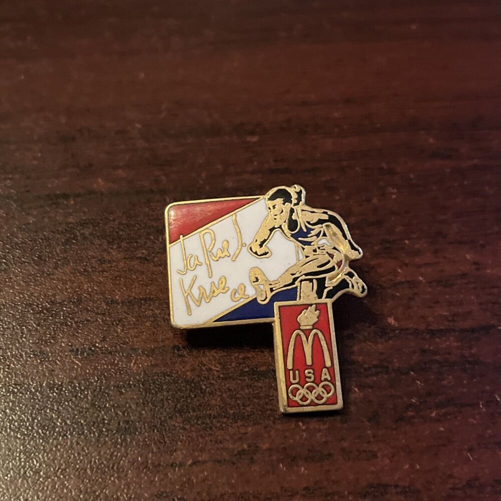 McDonald's French Olympic Athlete Track Hurdles Employee Lapel Hat Pin